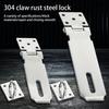 Навесной замок из нержавеющей стали для оконного шкафа, почтового ящика, замка, пластины для замка, отеля, офиса, ворот, сарая, предохранительной защелки, защищающей от потери