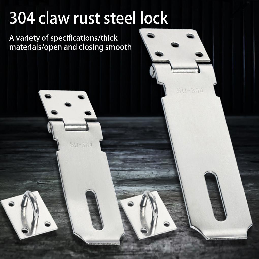 Навесной замок из нержавеющей стали для оконного шкафа, почтового ящика, замка, пластины для замка, отеля, офиса, ворот, сарая, предохранительной защелки, защищающей от потери