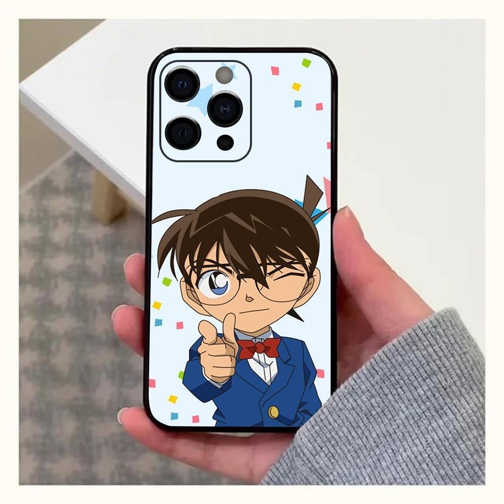 Чехол для телефона Аниме Детектив Конан Для Apple iPhone 15,14,13,12,11,Pro,X,XS,Max,XR,Plus,Mini Мягкий черный чехол