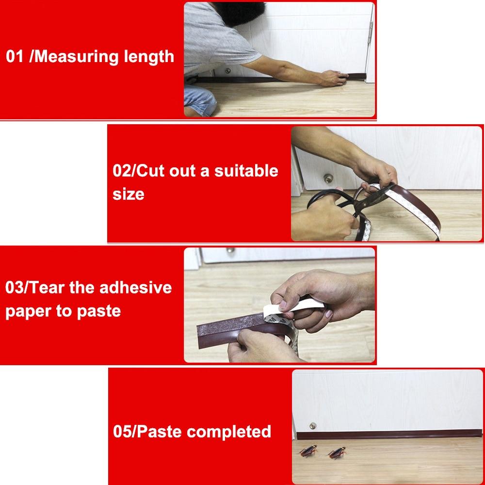 5M Door Bottom Sealing Strip Tape Weather Window Silicone Rubber Weatherstrip Windproof Dust Self Adhesive Windshield Tapes MYY