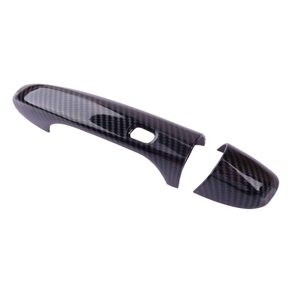 Carbon Fiber Grain Exterior Door Handle Covers with Sensor Entry Kit Fit for Mercedes Benz B C E S GLB GLC CLS GLE EQC Class