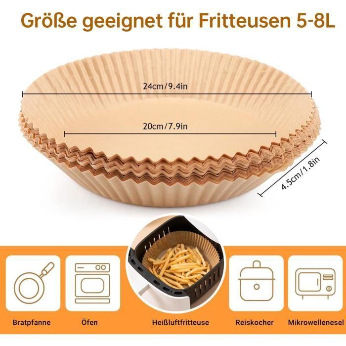 Air Fryer Paper Sheets 120 pcs,Air Fryer Cooking Paper Paper Liner,Air Fryer Parchment Paper,Round Paper for Air Fryer