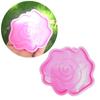 Rose Flower Shaped Cup Tray Silicone Mold Non-slip Drink Mat Epoxy Resin Mould for Coaster Home Decors Crafts Making
