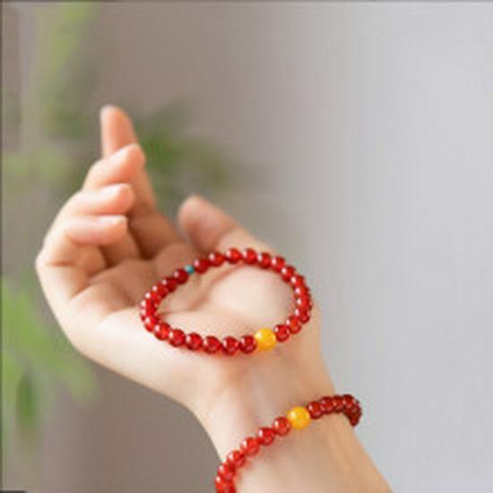 Модный хрустальный браслет 2025: Имитация агата и южный красный оригинальный подарок