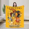 The Lion King Simba Anime Blankets Velvet Anime Warm Throw Blanket for Outdoor Travel Bedspread