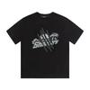Gradient Letter Tiger Head Print Oversized Streetwear Tee Men Loose Fit Cotton Short Sleeve T-Shirt