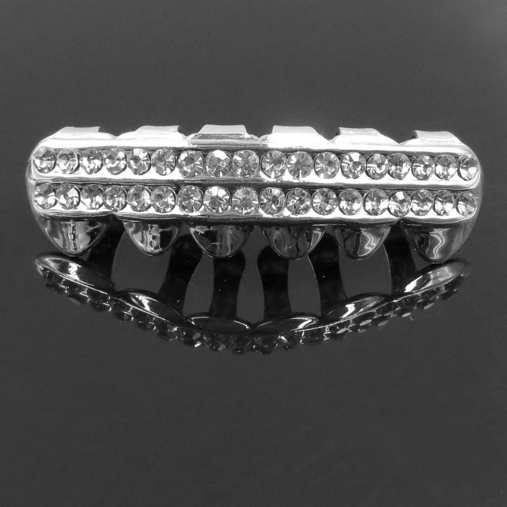TEMU Gold-Plated Diamond-Studded Grillz Hip-Hop Tooth Jewelry