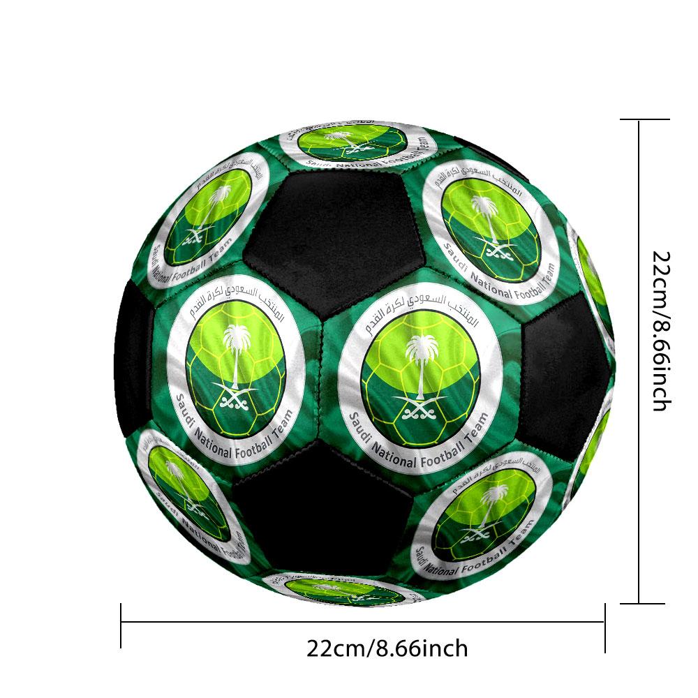 1pc Saudi Arabia National Football Team Soccer Ball Size 5 Indoor Soccer Ball Fashion Colorful Backyard Game - Great For Sports Fans Gift HE57