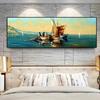 Скандинавский рыбак, океанский пейзаж, холст, картина, морской корабль, лодка, постеры и принты, настенные художественные фотографии, домашний декор для комнаты, без рамки