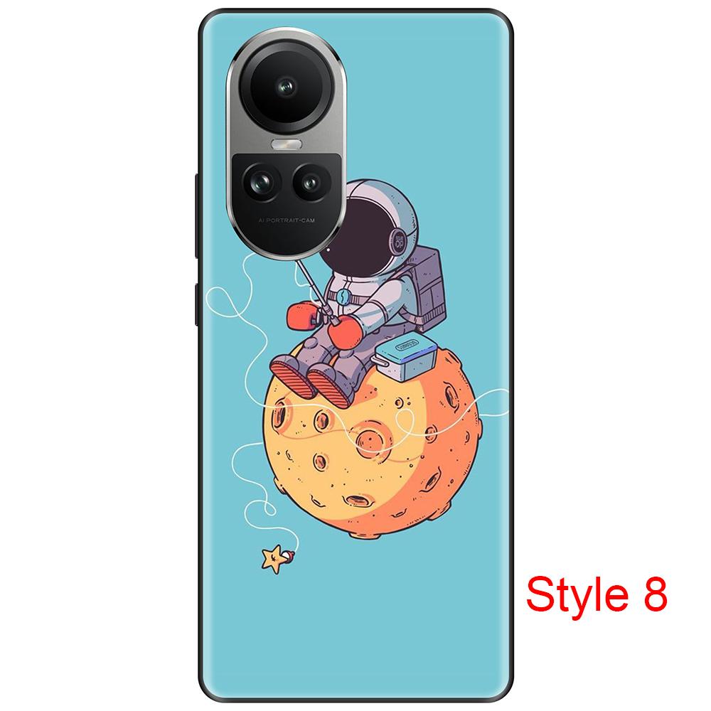 Чехол для Oppo Reno10 Pro 10, роскошный черный на OppoReno10, 6,67 дюйма, полная защита, противоударный силиконовый бампер, мягкий ТПУ