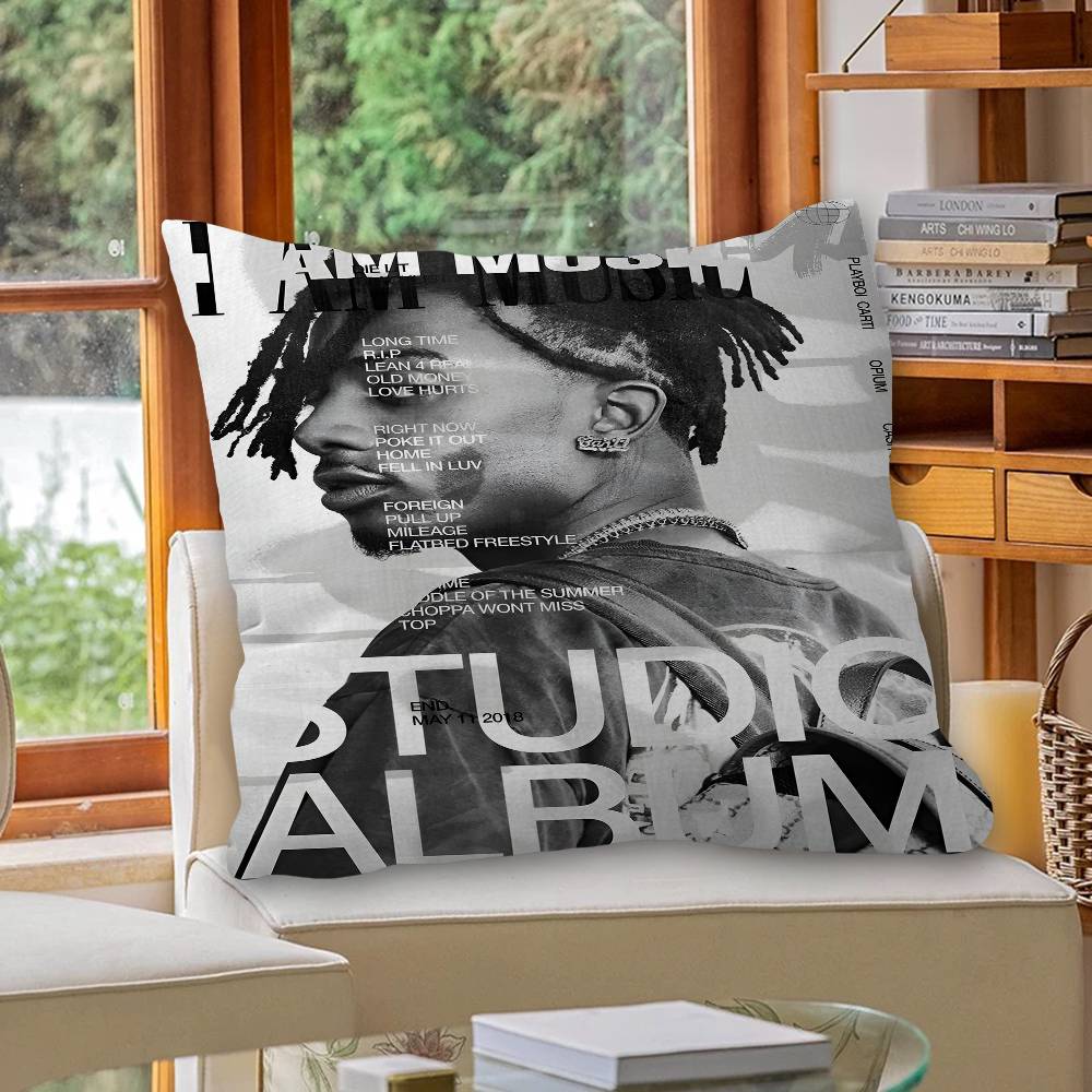 Модная Наволочка для Подушки с Изображением Рэпера P-Playboi C-Carti, Сшитый Счастливый Дракон, Чехол для Подушки на Диван, Декор для Комнаты, Подарок для Детей