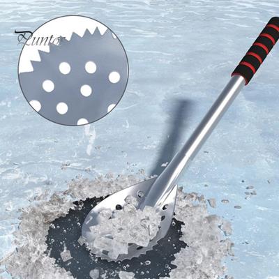 17,3-дюймовый скиммер для подледной рыбалки, нержавеющая сталь, совок для ловли рыбы на льду, для легкого удаления снега и льда