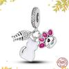 Plata Charms of Ley из стерлингового серебра 925 пробы, разноцветная эмаль, бусины для собак, кулон, подходят для оригинального браслета 925, изготовления ювелирных изделий своими руками