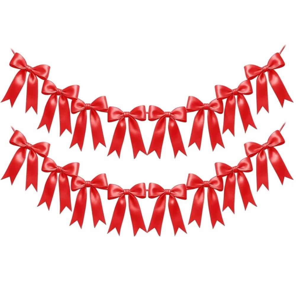 Hanging Decoration Bowknot Garland Bowknot Ribbon Garland Gifts Bow Garland Banner Baby Shower