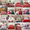 Рождественский комплект постельного белья Doona / одеяло / пододеяльник Single Doule Queen King Size