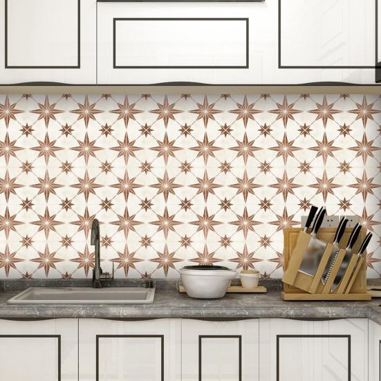 10Pcs Wall Stickers Three-dimensional Ornamental PVC Self-adhesive Kitchen Wall Backsplashes for Living