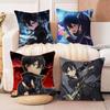 Аниме САО К-Киригая-Кадзуто Персонализированная Картинка Текст Домашние Декоративные Подушки Бытовые Подарки 45х45см