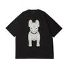 American Summer French Dog Pattern Printing Fun Cotton Design Sense Casual Short-sleeved Summer Oversize Tops for Men and Women