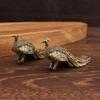 1Pc Peacock Ornament Home Decor Statue Figure Brass Chinese Handicraft Decoration Small Brass Ornament
