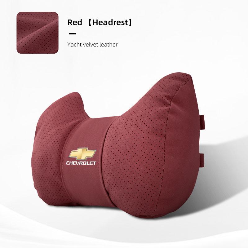 Suede Car Seat Headrest Waist Cushioning Soft Neck Pillow For Chevrolet Cruze Sonic Silverado Camaro Suburban Trailblazer Aveo