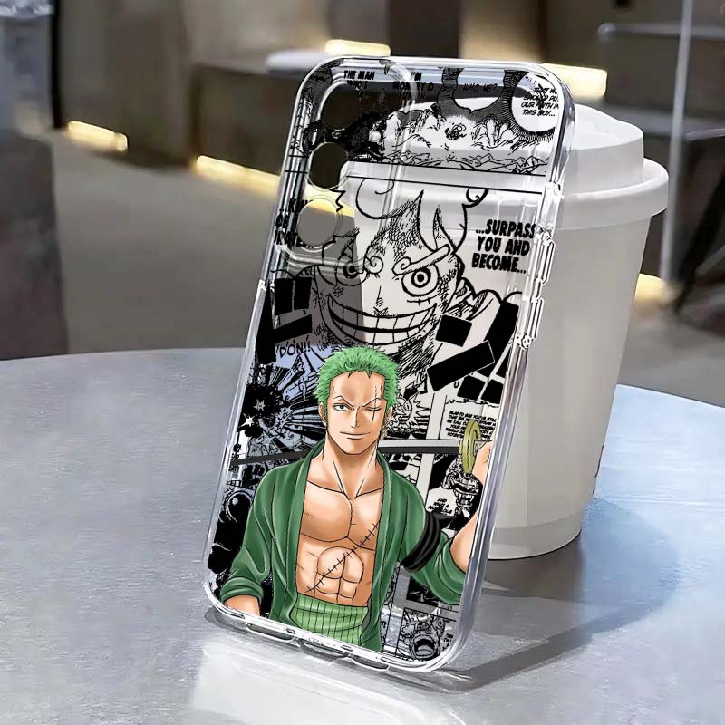 Anime Luffys Zoro Phone Case for Xiaomi Mi 15T 11 11T Poco F7 F5 X7 X6 X5 M4 X4 M3 Pro NFC Lite GT Pro 4G5G Transparent Soft TPU