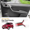 Настоящее Мягкое Углеродное Волокно Для Fiat Panda 169 2003 2004 2005 2006 2007 2008 2009 2010 2011 Панель Накладка На Ручку Двери LHD RHD.