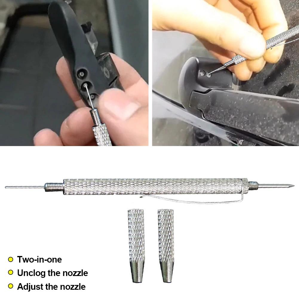 Инструмент для регулировки форсунки стеклоочистителя автомобиля 2-в-1 Очиститель-игла для форсунки омывателя лобового стекла