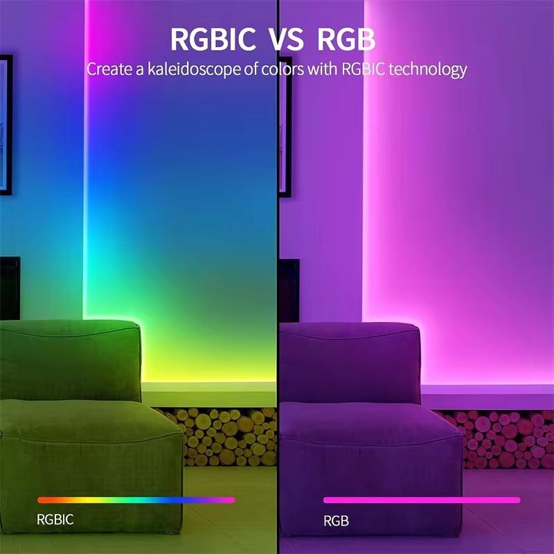 USB RGBIC 5V неоновая светодиодная лента Bluetooth гирлянды водонепроницаемая неоновая светодиодная лента для комнаты настенный шкаф декор освещение