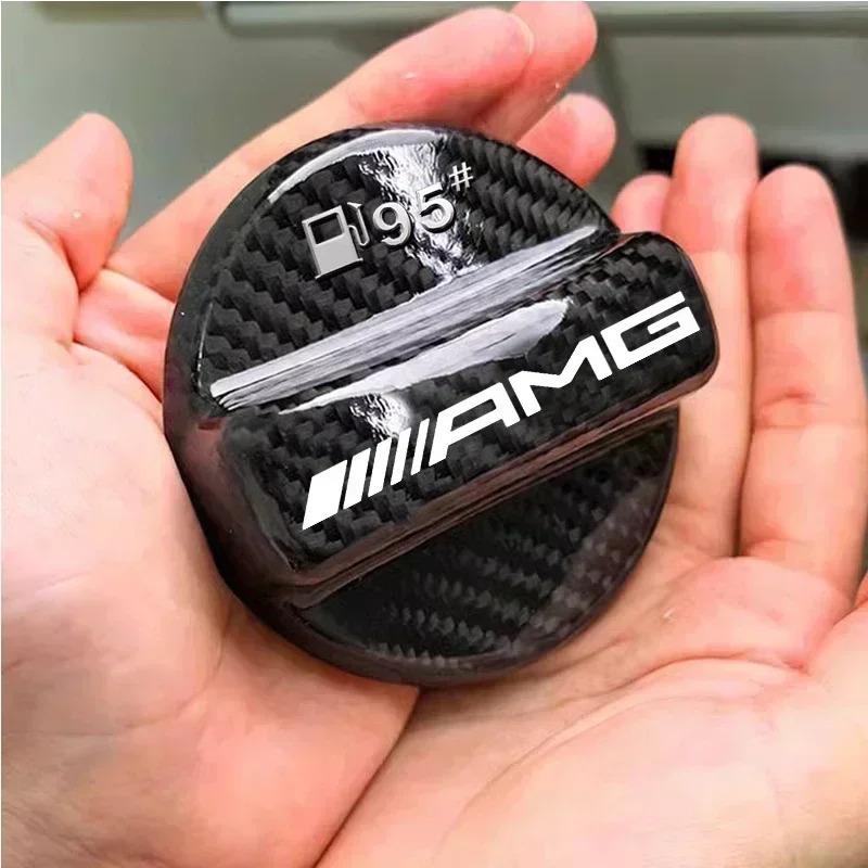 Real Carbon Fiber Gas Fuel Tank Cover Oil Filler Dustproof Cap For Mercedes Benz AMG A B C E S V Class W201 W210 W108 W205 W203 i1