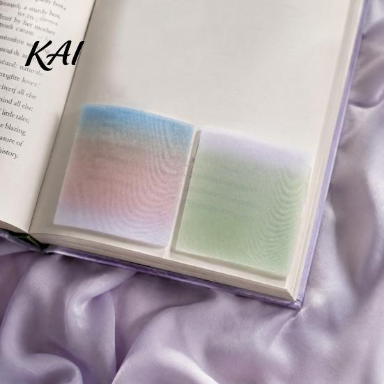 School And Office Supplies Gradient Pearlescent Adhesive Notes, Matte Self-Stick Pads, Removable Sparkling Clear Message Notes Sand Index Tabs