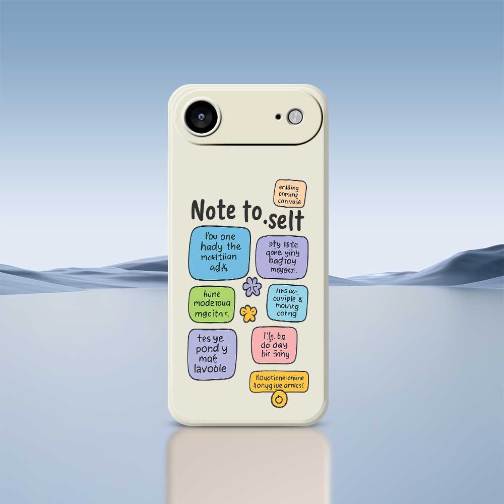 For iPhone 17 Air Case Colored Sticky Notes Pattern Printing Straight Edge TPU Phone Back Cover