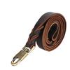 1pc Soft Leather Dog Collar & Leash In Braided Pet Chain (2.5 X 150cm)