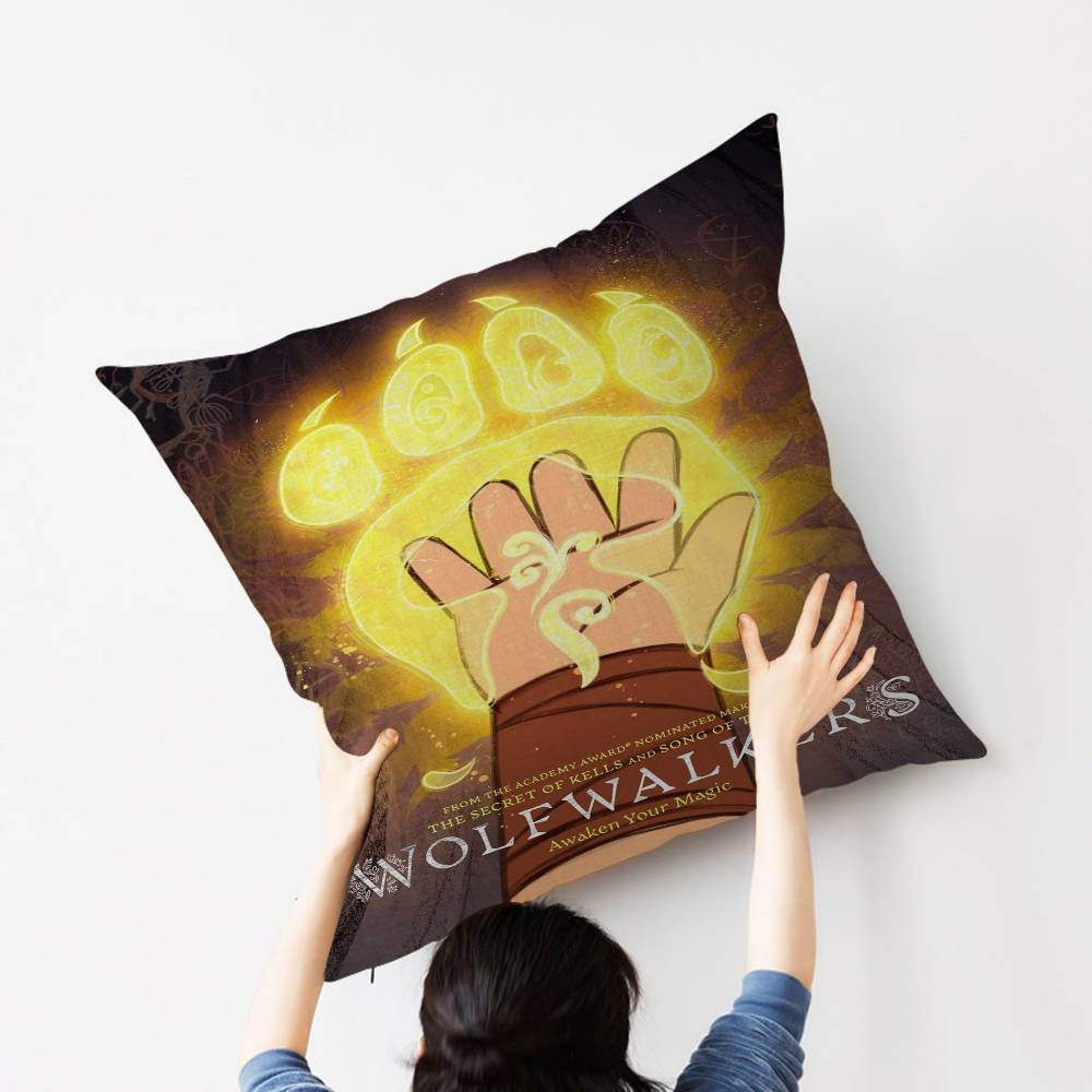 Anime W-Wolfwalker Stitch Lucky Dragon pillow cover sofa cushion cover home room decoration children gift