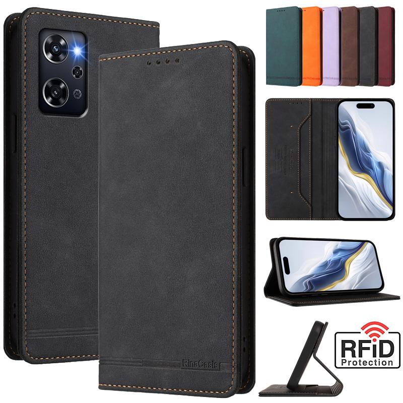 Кожаный Ретро Противоугонный Кошелек Чехол-книжка Для OPPO Reno 10 9A 9 8 8T 7 Z 6 Lite 5F 4F 5 4 Pro 5G Чехол для телефона Магнитная застежка Карта