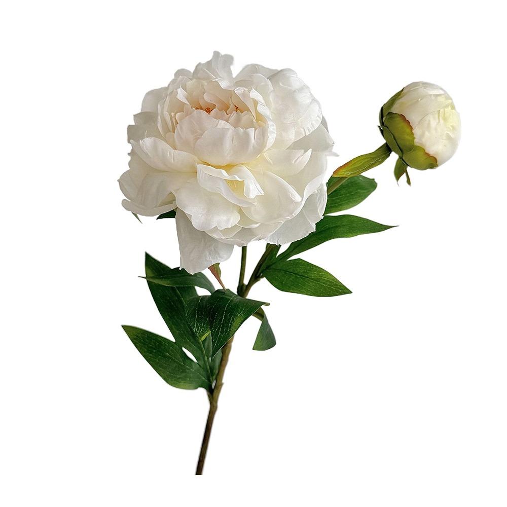 DIY 2 Head Artificial Peony Bouquet Silk Cloth Lifelike Peony Flower Bundle Artificial Flower Home Wedding Decoration