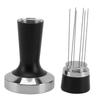 2 In 1 Coffee Tamper Stirrer Set Flat Base Ergonomic Handle Stainless Steel Aluminum Alloy Coffee