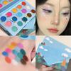 Dopamine 15 Colors Eyeshadow Palette Cool Sense of Rainbow Stage Makeup Cos Play Makeup Pearl Matte Student Makeup Eyeshadow Palette