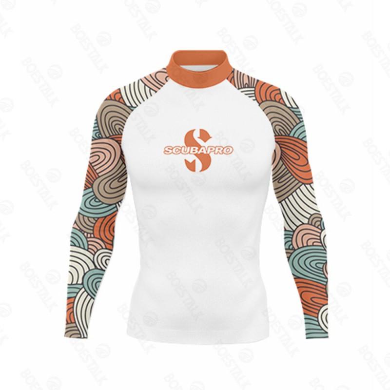 Mens Long Sleeve UV Protection Rash Guard Snorkeling Diving Surfing Summer Water Sports