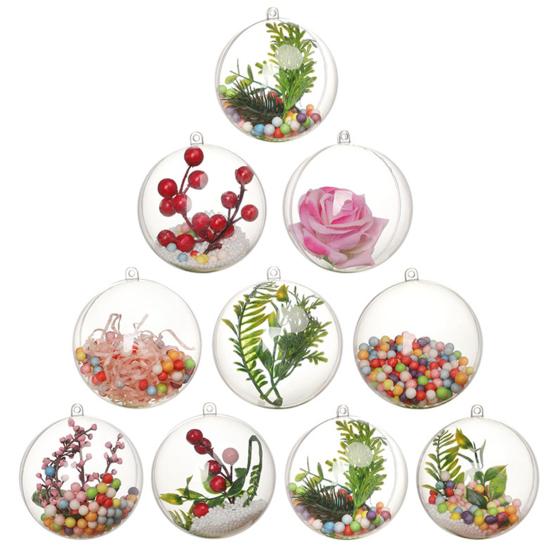 5 шт. Рождественский шар Прозрачный Наполняемый Полый Небьющийся Многоразовый Сценический макет Декор Торгового центра Рождественский декор Подвеска-шар для подвешивания Вечеринка