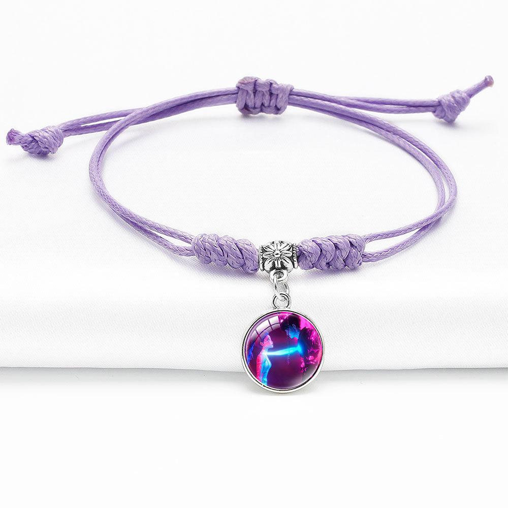 Простой Стильный Плетеный Браслет Руми Зои Мира Узел Алмаза Ювелирное Изделие Регулируемый Браслет с Подвеской