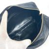 CHANEL vintage Bicolole Clutch Bag Makeup Pouch Cosmetics Pouch Leather Black