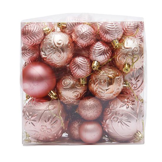 36/40/50 шт. набор рождественских шаров, красочные небьющиеся декоративные безделушки для рождественской елки, праздничные подвесные украшения со шнуром для домашнего магазина, витрины