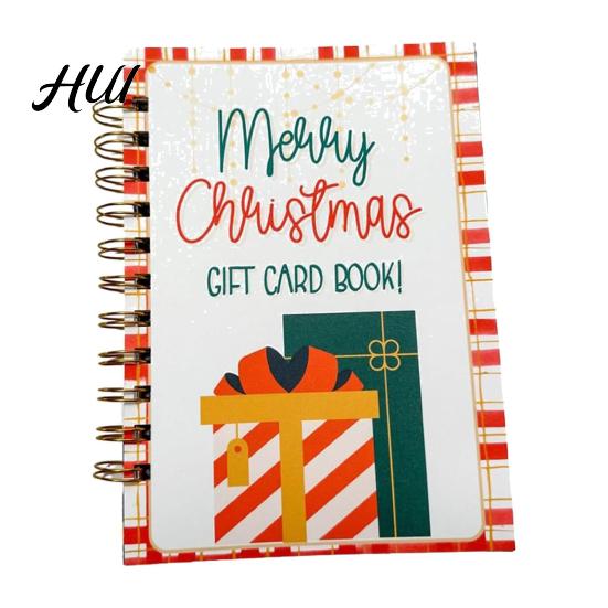 Full Color Design Christmas Card Clip College Survival Gift Book DIY Spiral Binding Festive Functional Xmas Student Themed Bookshelves
