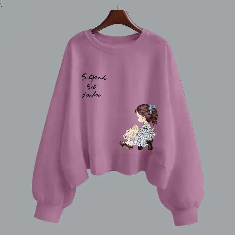 Фиолетовая хлопковая толстовка с капюшоном женская на весну и осень с длинными рукавами, корейская версия, с круглым вырезом, свободная, свободная, сентябрьский школьный сезон, ранняя осень, женская одежда