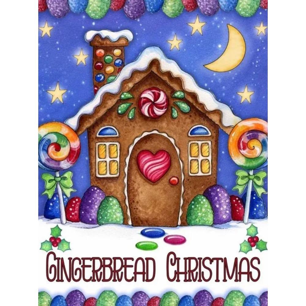 Алмазная картина, полная дрель, конфетный дом, круглая алмазная живопись, ручная работа, искусство, птица, сделай сам, алмазная мозаика, картина, украшение дома