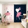Шторы с высоким затемнением, мультяшный милый сливовый олень, кролик, детская комната, спальня, от пола до потолка, затемняющие шторы, новый стиль
