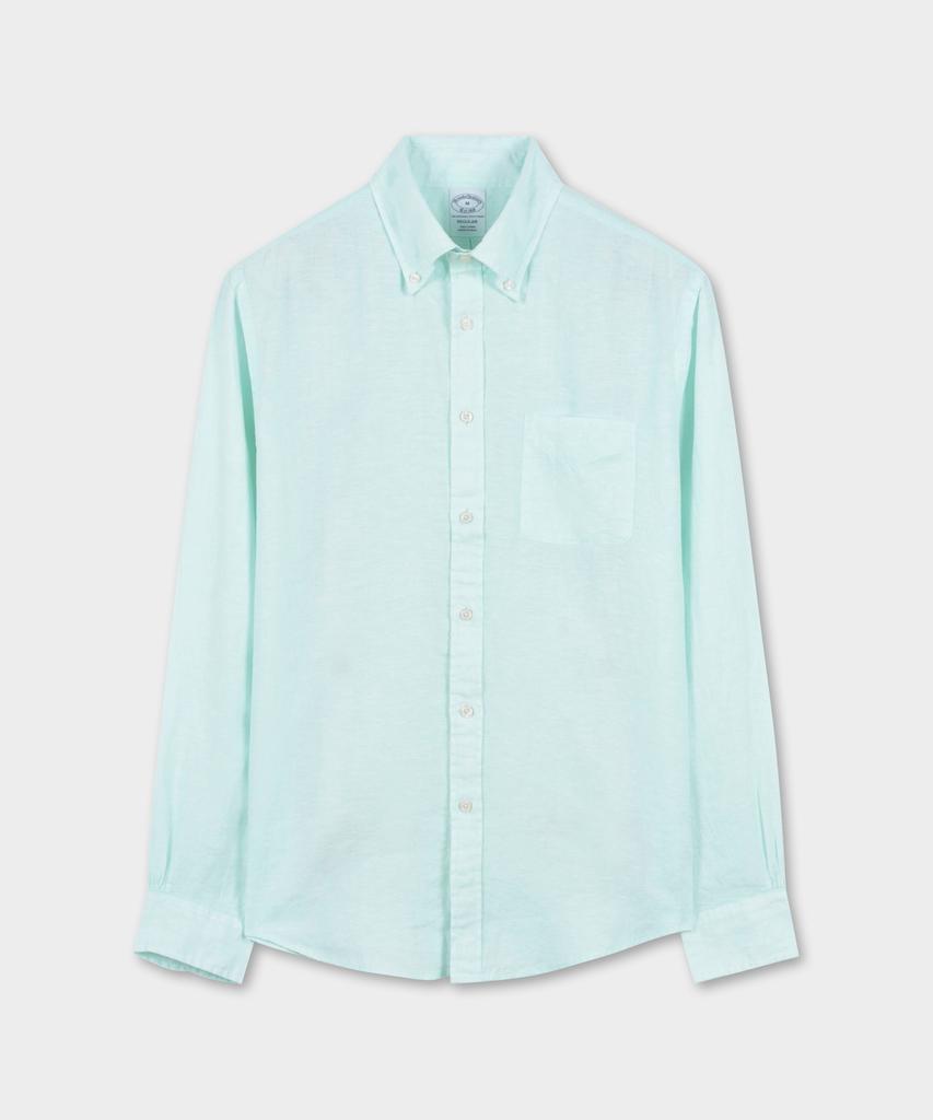 BROOKS BROTHERS Baird Mcnutt Irish Linen Shirt (Light Blue) (Bbthmm7936Lfm)