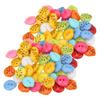 100 Pcs Ladybug Buttons Durable Bright Color Environmentally Friendly Materials Resin Button for