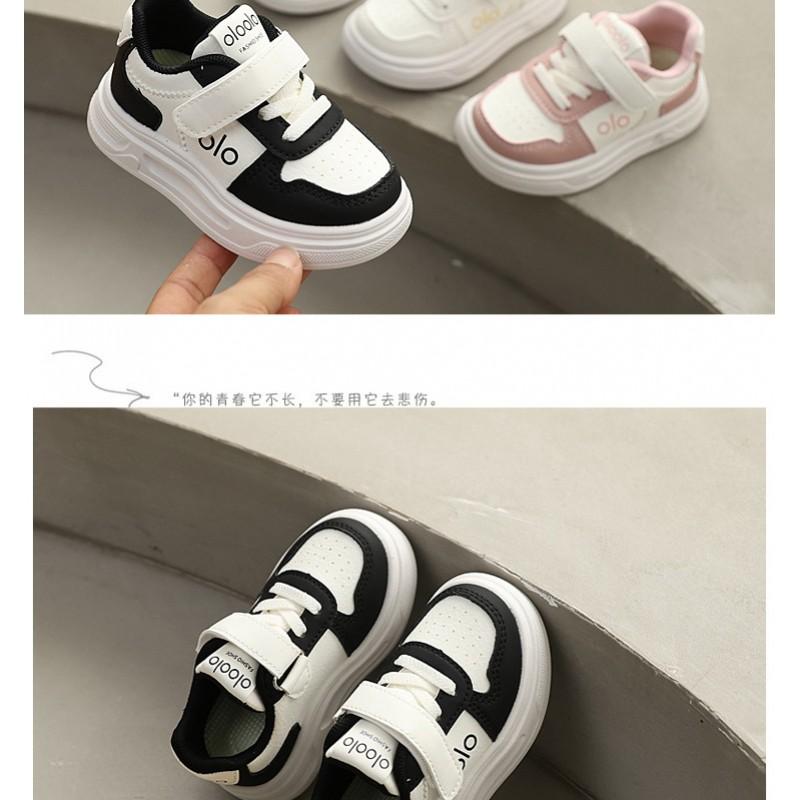 Kids Low-Top Casual Sneakers Girls Boys Rubber Sole Magic Tape