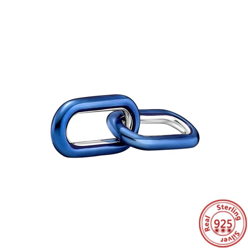 Кольцо Me из стерлингового серебра 925 пробы с круглым разъемом, двойной браслет, подходит для оригинального браслета-цепочки Me Link, ювелирные изделия